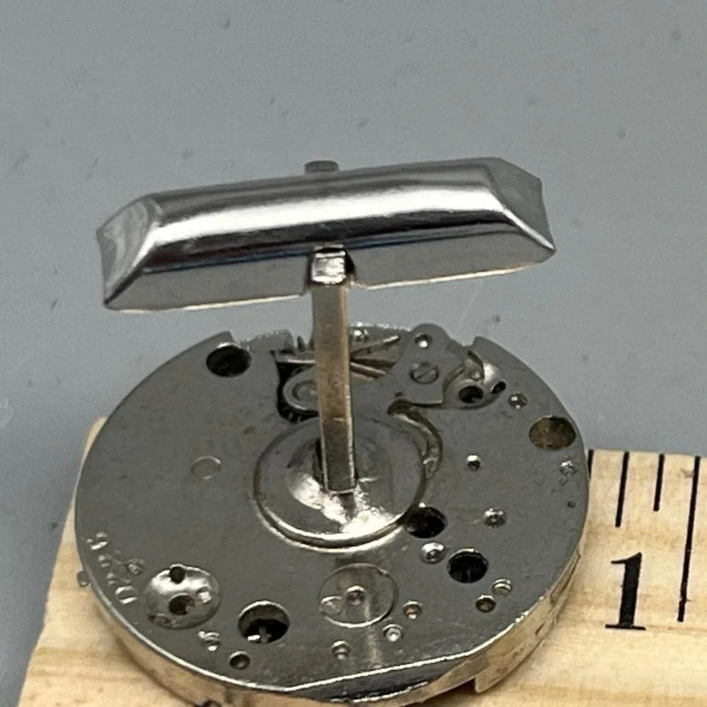 Vintage Watch Movement Cufflinks‎ Swank STEAMPUNK Silvertone